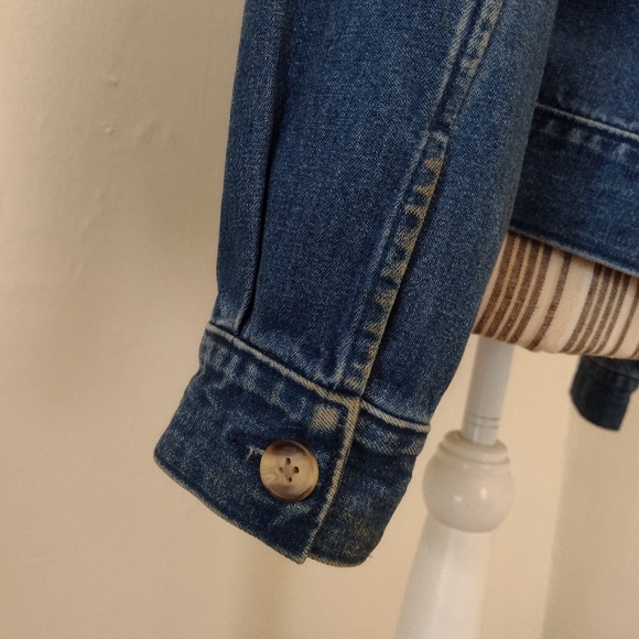 Talbots Vintage 100% Cotton Denim Jacket Size M - Picture 3 of 12